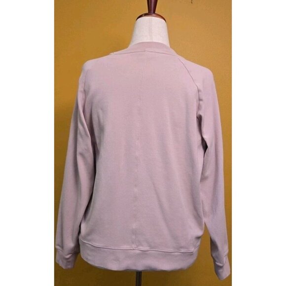 Adidas Sweatshirt Womens Large Pink Tan Over Pockets Logo Country Club Logo - Picture 3 of 9